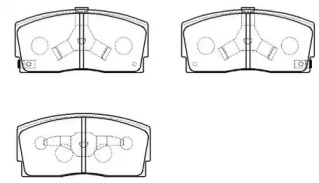 HSB GOLD hp9758 -  Комплект тормозных колодок, дисковый тормоз